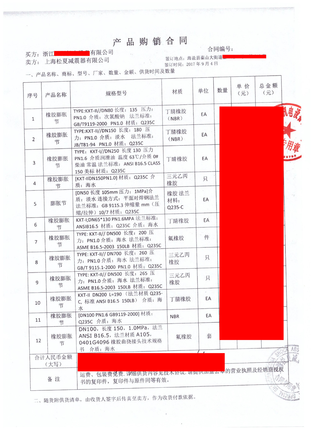 【秦山核電站項目】91免费视频污下载銷售合同